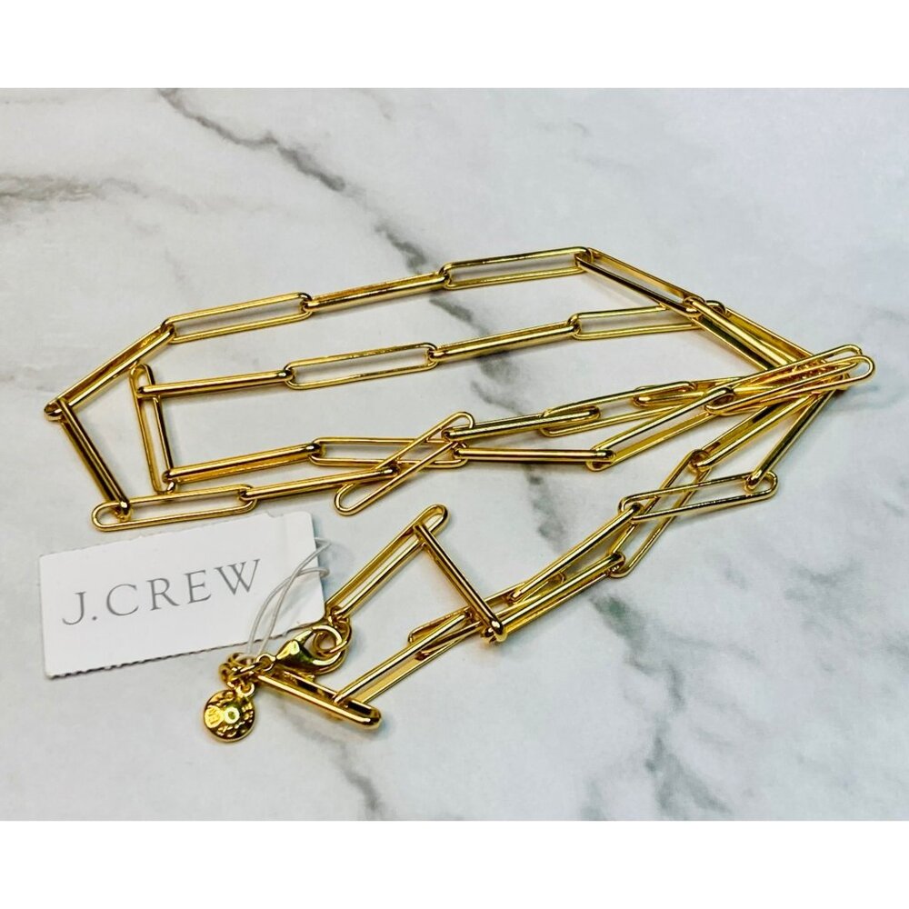 J.Crew Gold-Tone Paperclip Chain Necklace -331